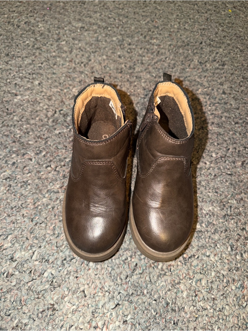 OshKosh B'gosh Kids Brown Leather Ankle Boots Size 10